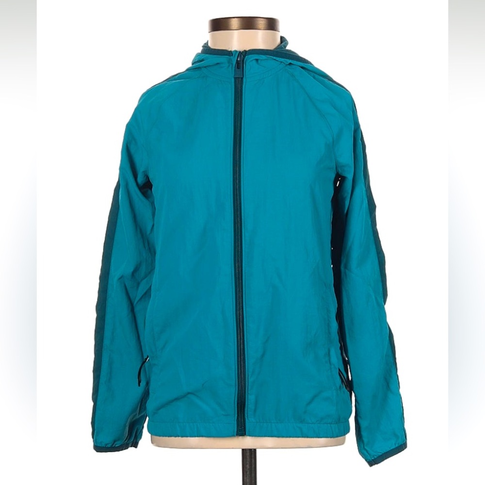 Teal All in Motion windbreaker - big girls medium